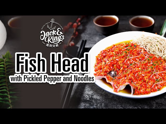 Jack & King's Fish Head with Pickled Pepper and Noodles