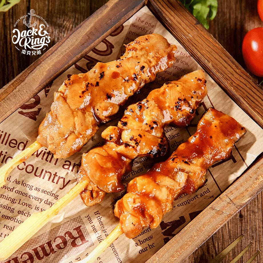 Yakitori Chicken Thigh Skewers Coated with Sauce 4x5.5lb JNK CN