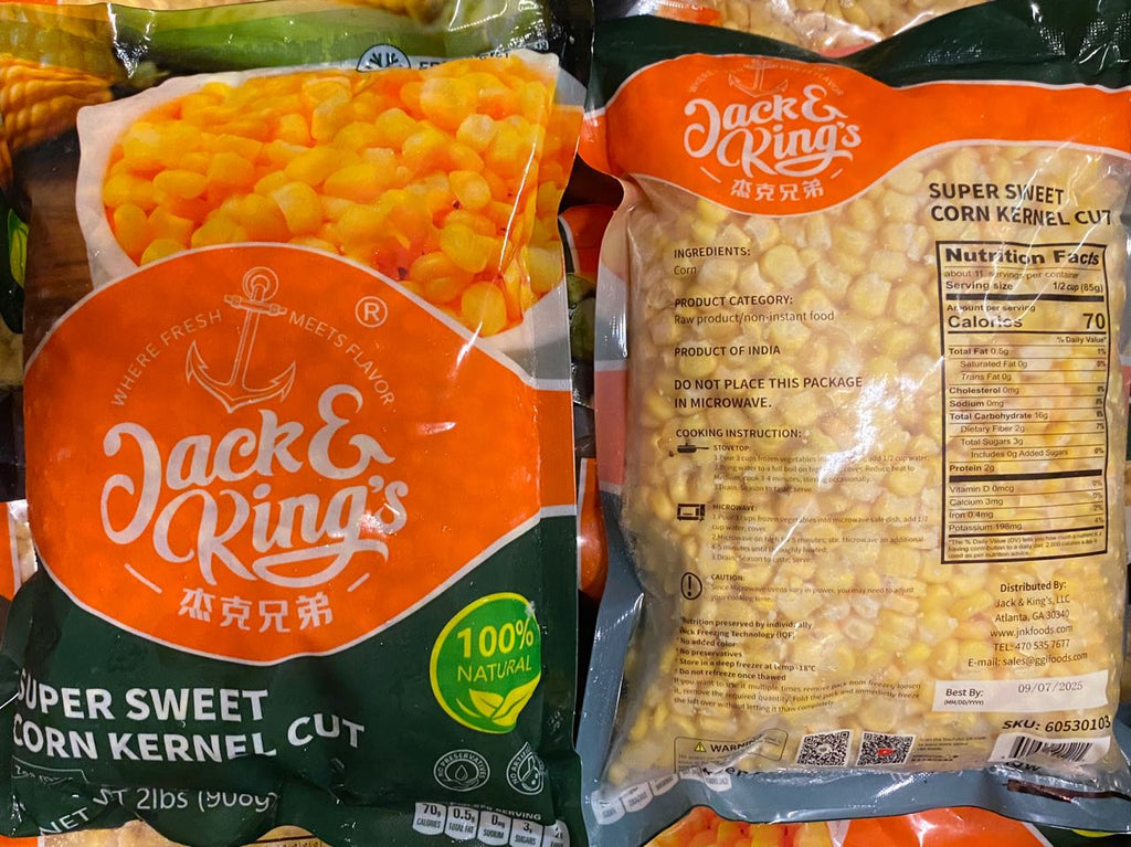 Frozen Sweet Corn Kernel 2lb JNK India - Jack & King's