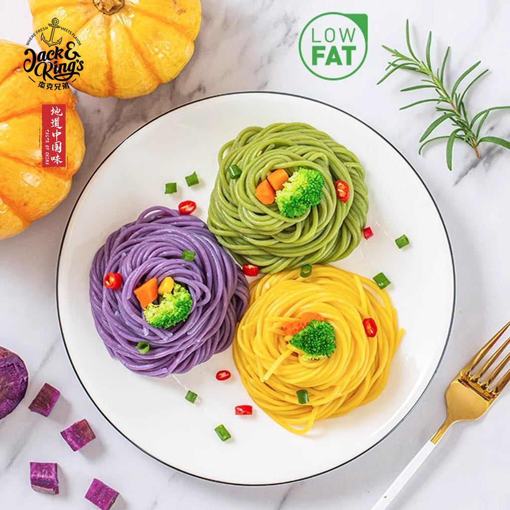Rainbow noodles（spinach、purple sweet potato、pumpkin） - Jack & King's