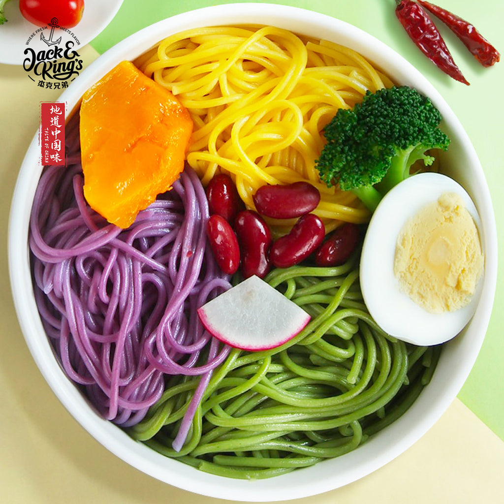 Rainbow noodles（spinach、purple sweet potato、pumpkin） - Jack & King's