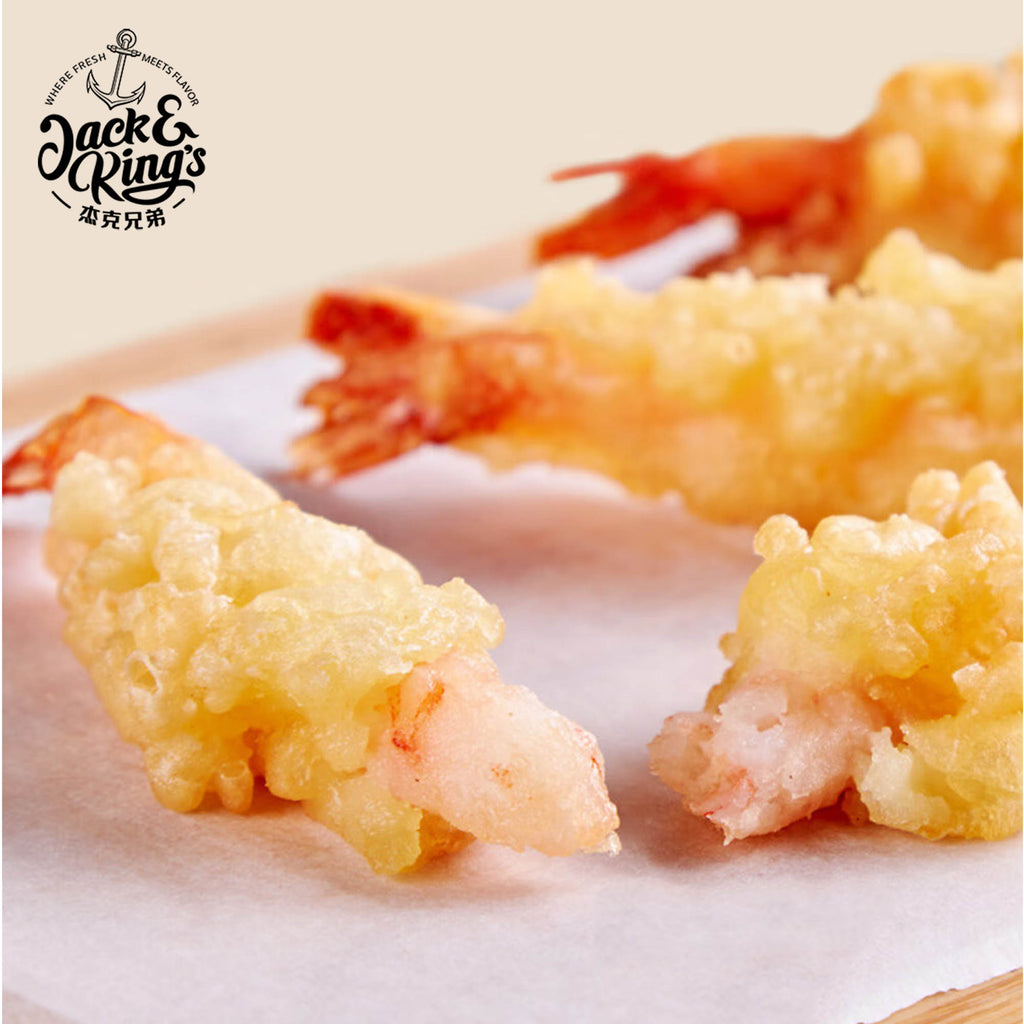 Breaded Raw Tempura Tail On Blanched Tail (Shrimp 34%, Coating 66%, 300G) - Jack & King's