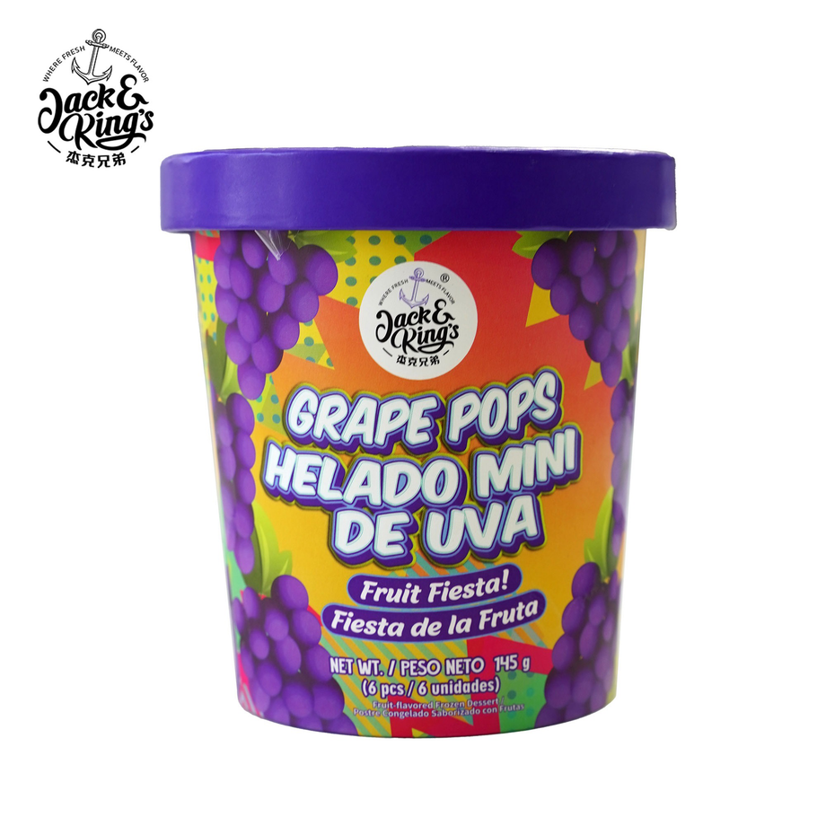 Grape Pops (Nice Cream) 145g(6pcs)*12box/ctn JNK CN – Jack & King's