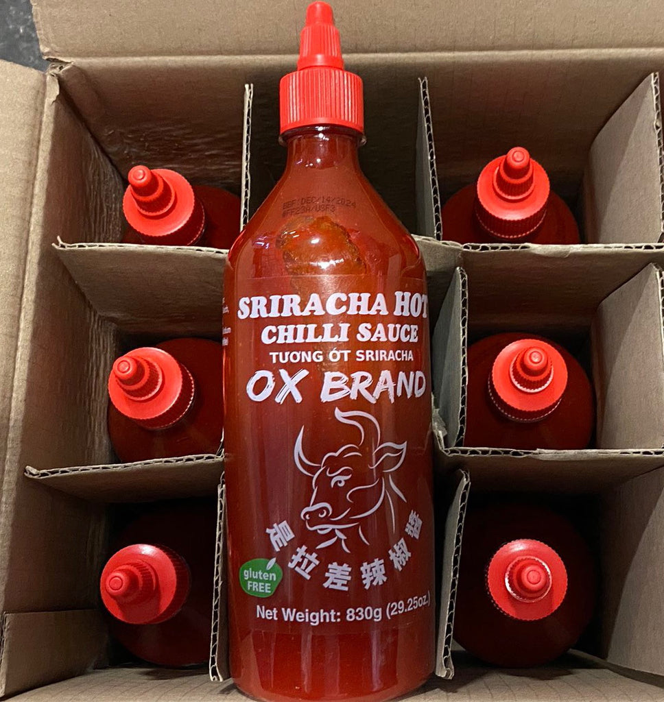 Sriracha Hot Chili Sauce 12*29.25oz Thailand OX - Jack & King's