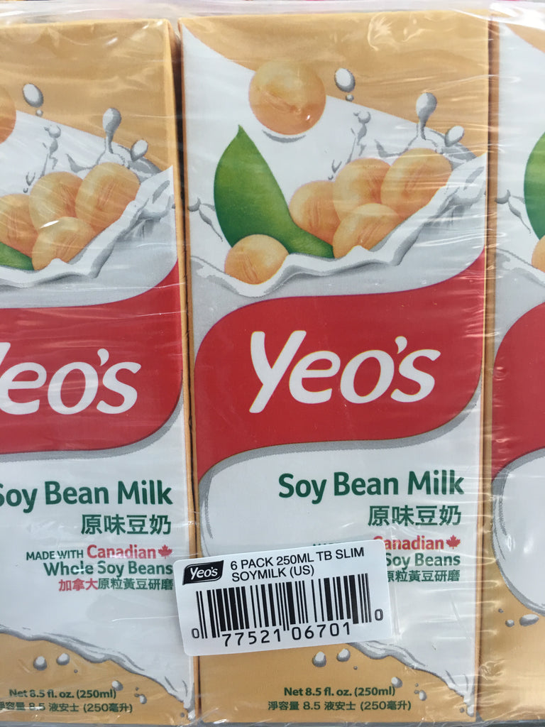 Soy Bean Milk Yeo's Malaysia 6*250ml - Jack & King's