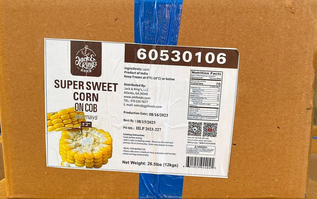 Frozen Sweet Corn on Cob 1.2inch*8pcs - Jack & King's
