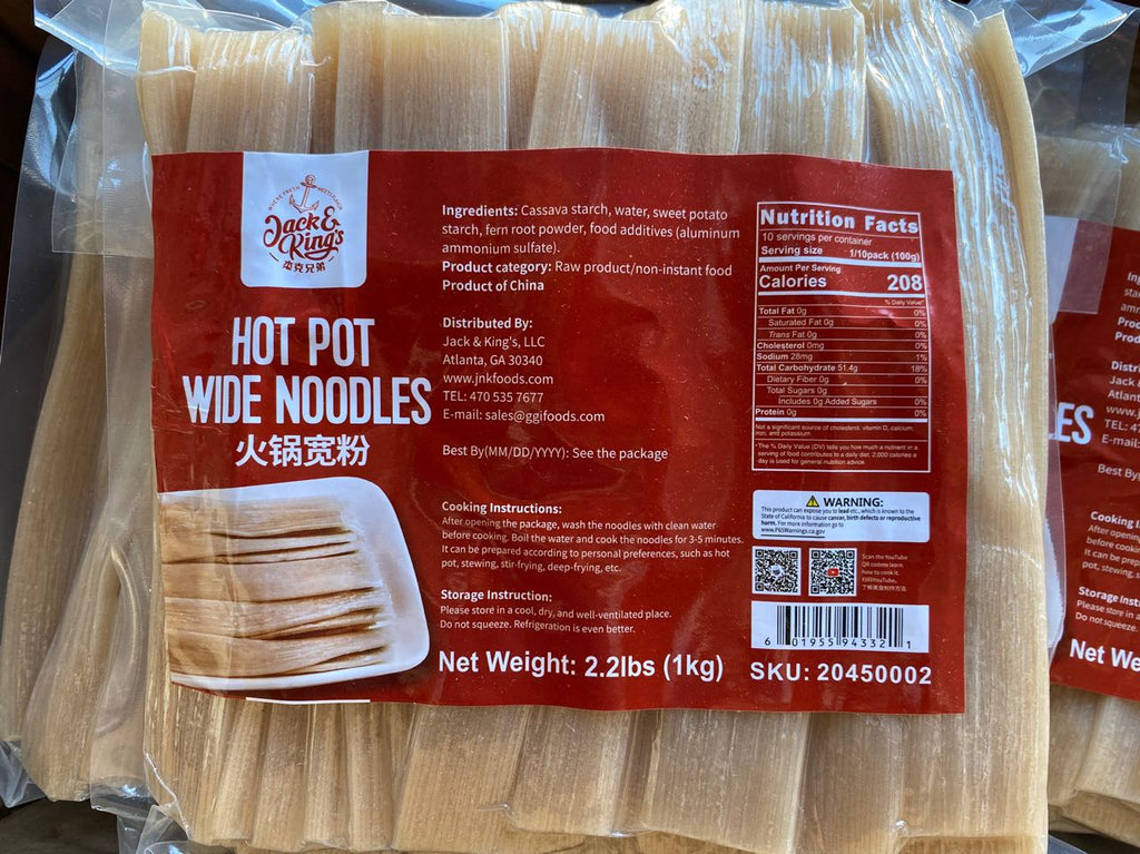 Hot Pot Wide Noodles 1kg - Jack & King's